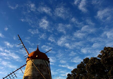 azores ancient windmillの写真素材