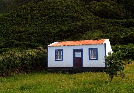 little house in azores islandsの写真素材