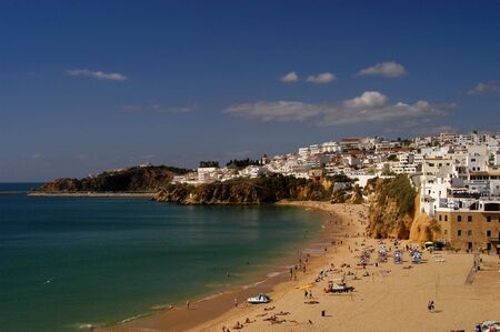 beach and townの写真素材