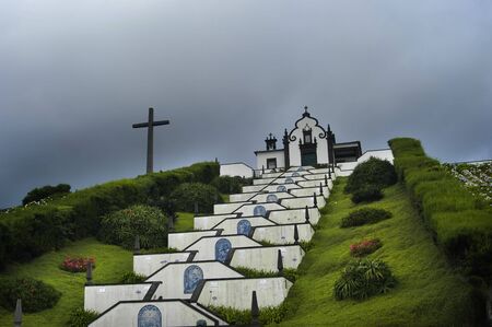 chapel in the hillの写真素材