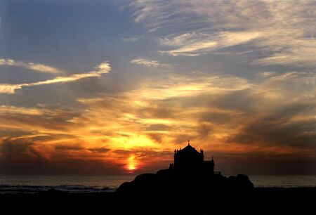 church on the beachの写真素材