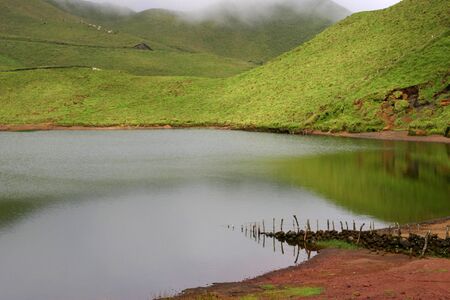 azores lake detailの写真素材