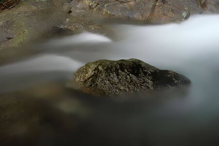 long exposure in a river on the north of portugalの写真素材