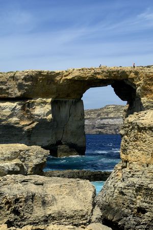 dwejra landmark in the island of gozo, maltaの写真素材