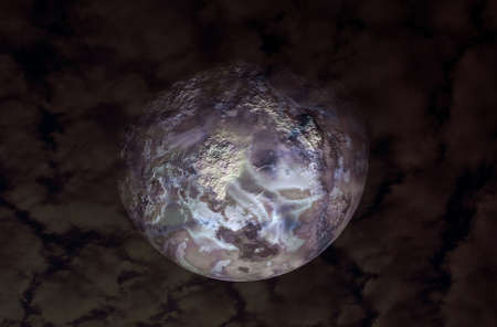 Half Moon illustration on the night skyの写真素材