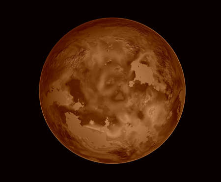 illustration of a colored moon in black skyの写真素材