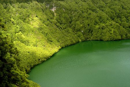 azores lake of sao goncalo in sao miguel island                                の写真素材