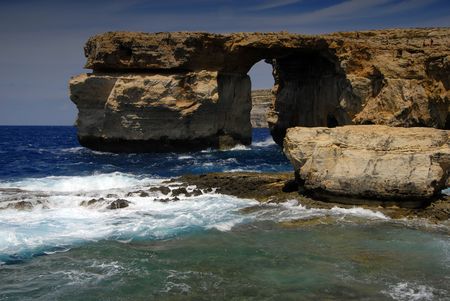 dwejra landmark in the island of gozo, maltaの写真素材
