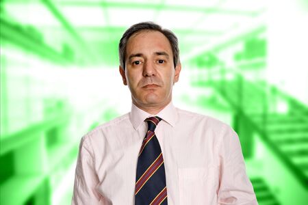 mature business man portrait in a office buildingの写真素材