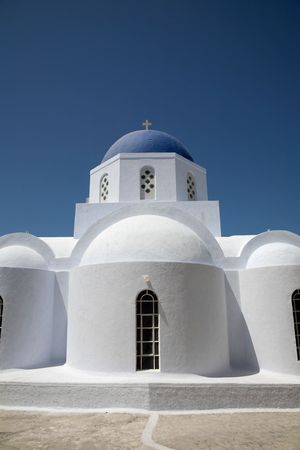 typical church of santorini island, in greece. village of Iaの写真素材