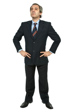 mature business man isolated on white backgroundの写真素材