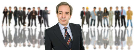 business man with some people in the backの写真素材