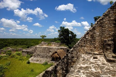 Ancient Maya city of Ek Balam, Yucatan, Mexicoの写真素材