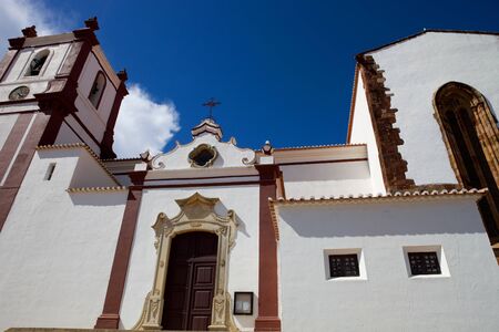 typical portuguese church in Silves, Algarve, Portugalの写真素材