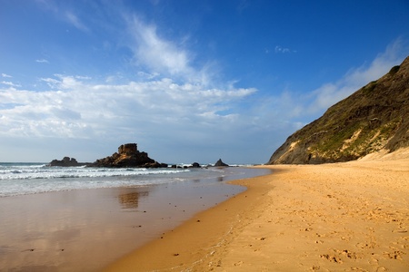beautiful beach at algarve, the south of portugalの写真素材