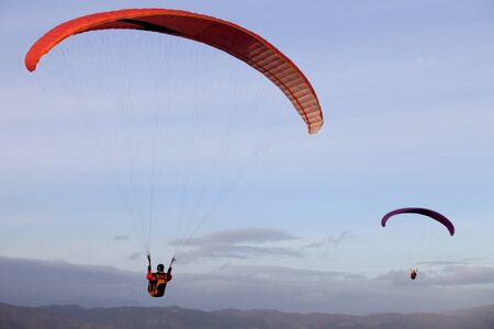 Paragliding Cross-country Portuguese League, in the north of Portugal, December 17, 2011, Caldelas, Portugal.のeditorial素材