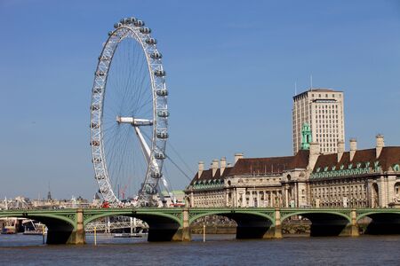 the london eye or millennium wheel in londonのeditorial素材