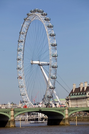 the london eye or millennium wheel in londonのeditorial素材