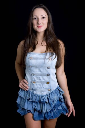 an young beautiful woman close up portraitの写真素材