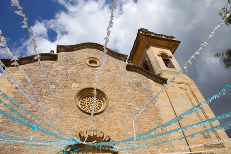 detail of the church of valldemossa, in mallorca island, spainのeditorial素材