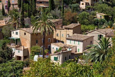 picturesque and historic village of Deia in the Tramuntana mountains, Mallorca, Spainのeditorial素材