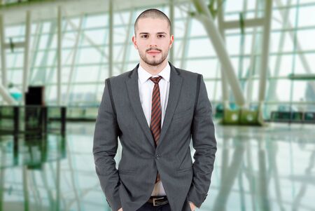young business man portrait at the officeの写真素材