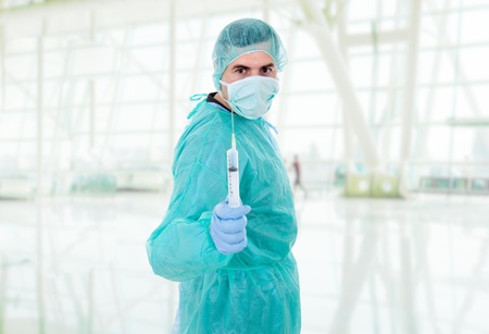 young male doctor at the hospitalの写真素材