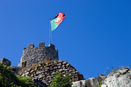 Castelo dos Mouros in the village of Sintra, Portugalの写真素材