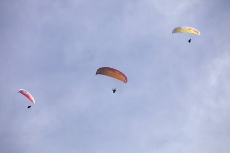 Paragliding Aboua Cup, in the north of Portugal, October 13, 2012, Caldelas, Portugal.のeditorial素材