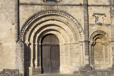 Saint Emilion ancient gothic church, Aquitaine, Franceの写真素材