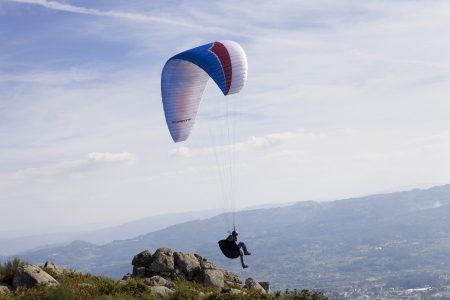Paragliding Aboua Cup, in the north of Portugal, October 13, 2012, Caldelas, Portugal.のeditorial素材