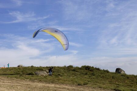 Paragliding Aboua Cup, in the north of Portugal, October 13, 2012, Caldelas, Portugal.のeditorial素材