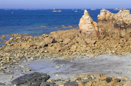 Cote de granite Rose, Brittany Coast near Ploumanach, France