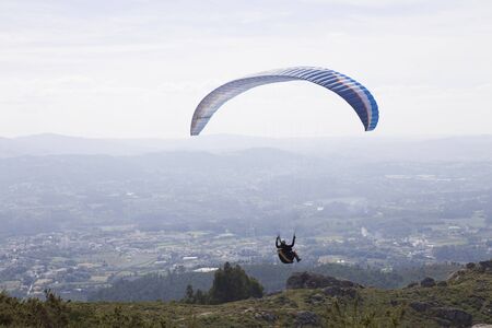 Paragliding Aboua Cup, in the north of Portugal, October 13, 2012, Caldelas, Portugal.のeditorial素材