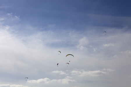 Paragliding Aboua Cup, in the north of Portugal, October 13, 2012, Caldelas, Portugal.のeditorial素材