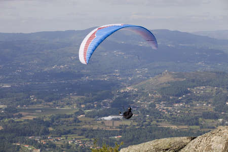 Paragliding Aboua Cup, in the north of Portugal, October 13, 2012, Caldelas, Portugal.のeditorial素材
