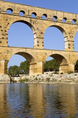 Pont du Gard, Roman aqueduct in southern France near Nimesのeditorial素材