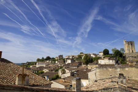 view of saint emilion, in aquitaine, franceのeditorial素材