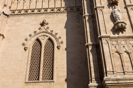 Detail of Mallorca cathedral, in Palma de Mallorca, Spainのeditorial素材