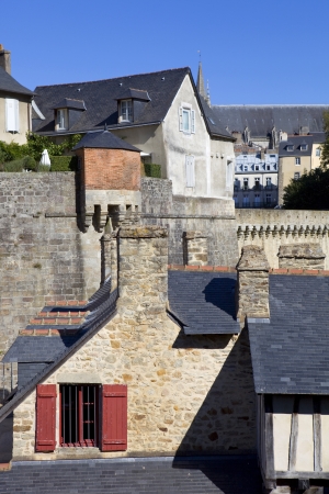 the historic city of Vannes in Brittany, Franceの写真素材