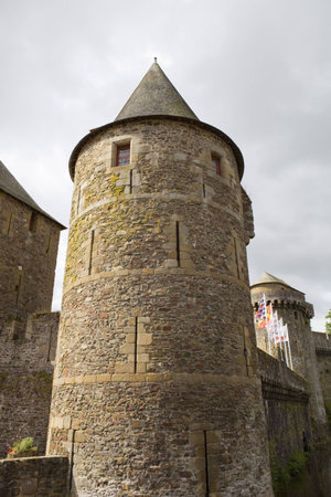 Castle of Fougeres in Brittany, north of Franceのeditorial素材