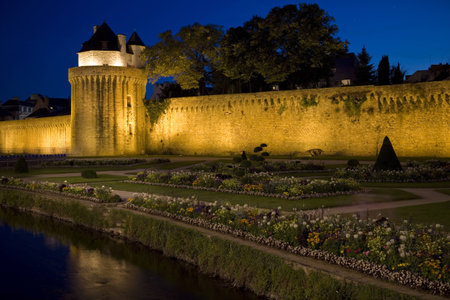 the historic city of Vannes in Brittany, Franceのeditorial素材