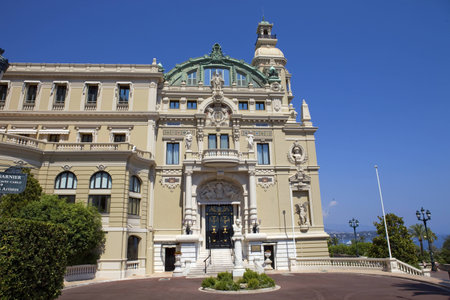 Entrance Monte Carlo Casino and Opera House, Monaco, French Rivieraのeditorial素材
