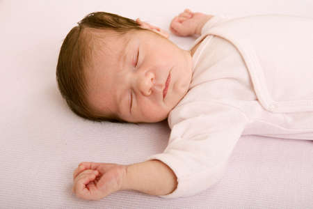 young baby sleeping, studio picture