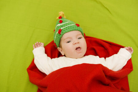 young baby portrait, studio pictureの写真素材