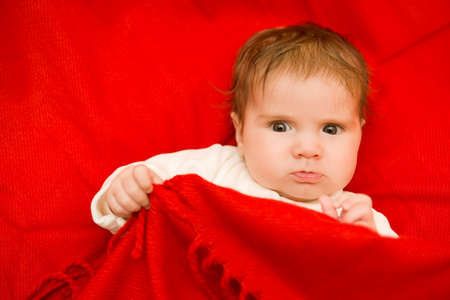 young baby portrait, studio pictureの写真素材