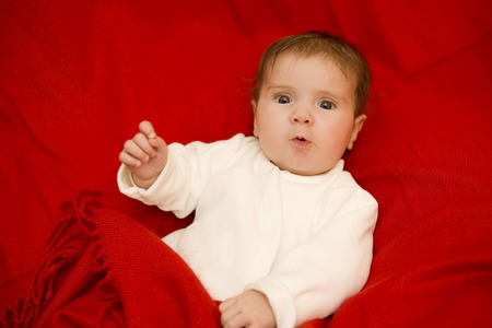 young baby portrait, studio picture