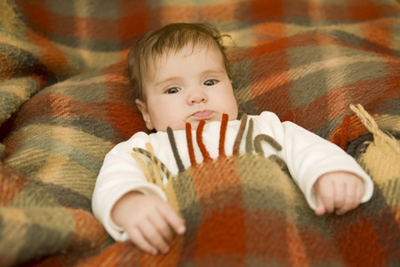young baby portrait, studio pictureの写真素材
