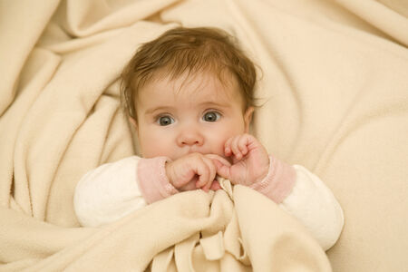 young baby portrait, studio picture