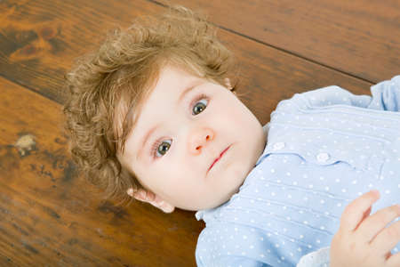 young baby portrait, studio pictureの写真素材